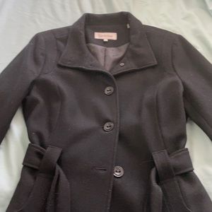 Wool blend Calvin Klein coat in black
